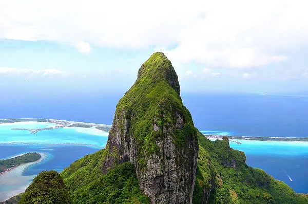 Mount Otemanu above the lagoon, Bora Bora