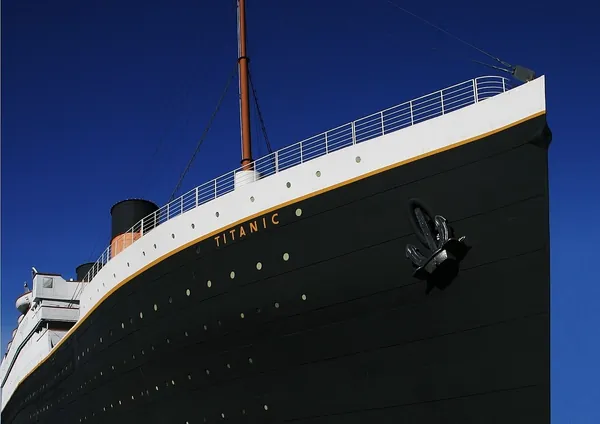 The giant ship facade of the Titanic Museum attraction in Branson