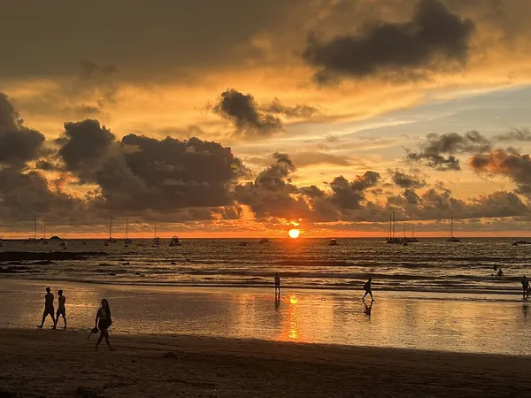 Sunset over a beach on Costa Rica’s Pacific coast