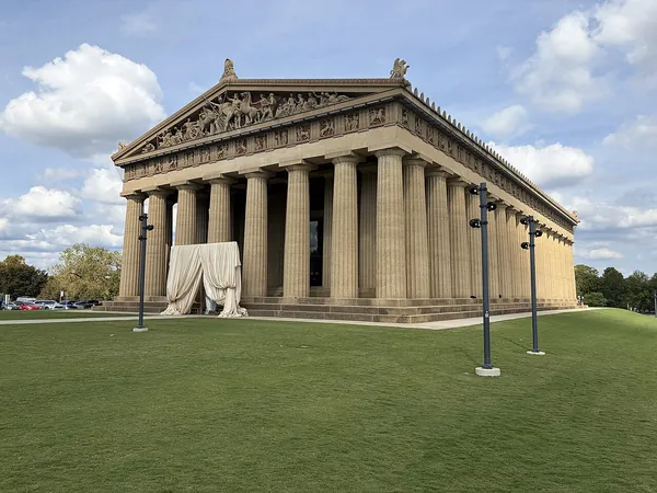The full-size replica of the Parthenon in Centennial Park, Nashville