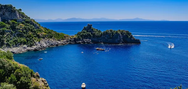 Cliffs and blue sea along the Amalfi Coast
