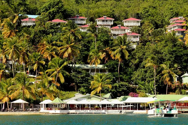 Yachts in Marigot Bay, Saint Lucia