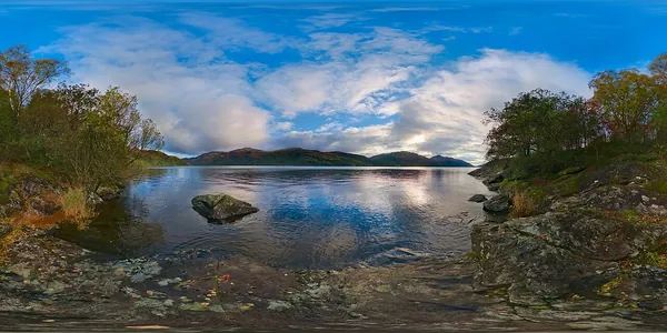 Wide view across Loch Lomond in Scotland