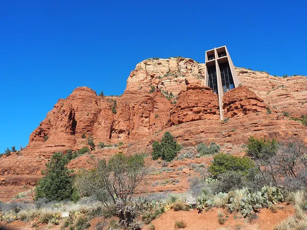 The Chapel of the Holy Cross built into the red rocks of Sedona