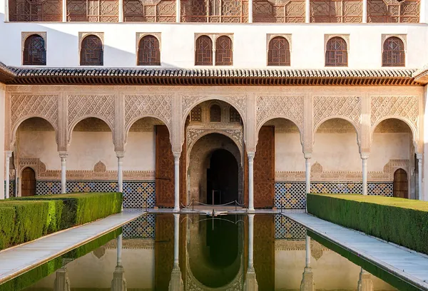 Courtyard reflecting pool at the Alhambra in Granada, Spain