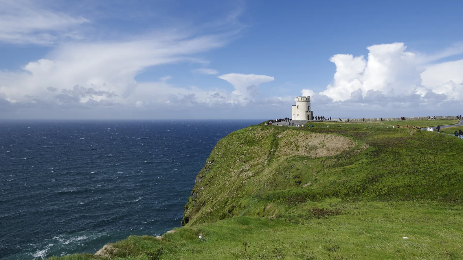 Cliffs of Moher rising above the Atlantic Ocean in County Clare, Ireland