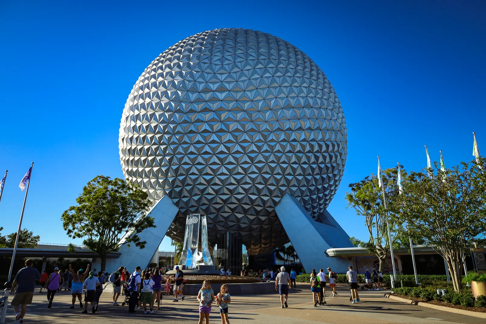 Spaceship Earth at EPCOT, the iconic geodesic sphere at Walt Disney World in Orlando, Florida